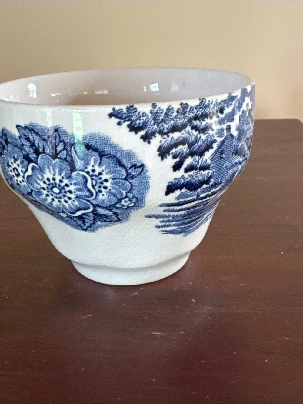Vintage Staffordshire Liberty Blue Tea Cup Paul Revere England Transferware